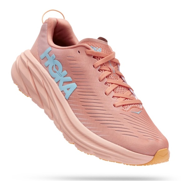 Hoka One One Shoes - Hoka Rincon 3 Running Shoes in Shell Coral / Peach Parfait